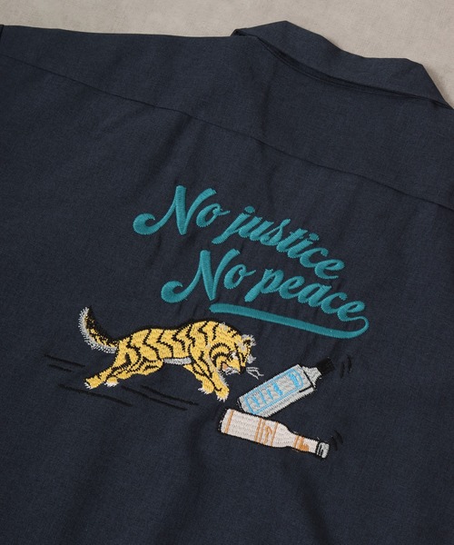 【セール】ルーズシルエット刺繍入り半袖シャツ（シャツ/ブラウス）｜ATELANE（アテレーン）