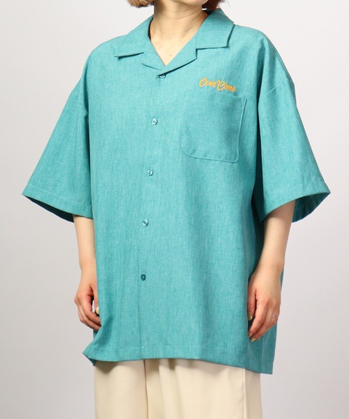 【セール】ルーズシルエット刺繍入り半袖シャツ（シャツ/ブラウス）｜ATELANE（アテレーン）