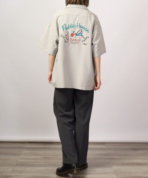 【セール】ルーズシルエット刺繍入り半袖シャツ（シャツ/ブラウス）｜ATELANE（アテレーン）