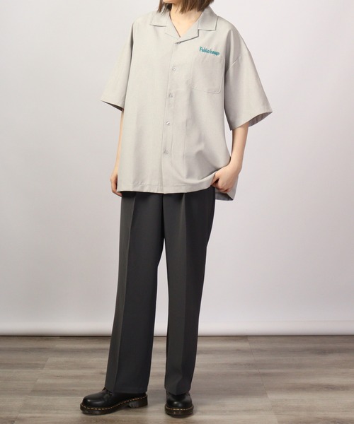 【セール】ルーズシルエット刺繍入り半袖シャツ（シャツ/ブラウス）｜ATELANE（アテレーン）