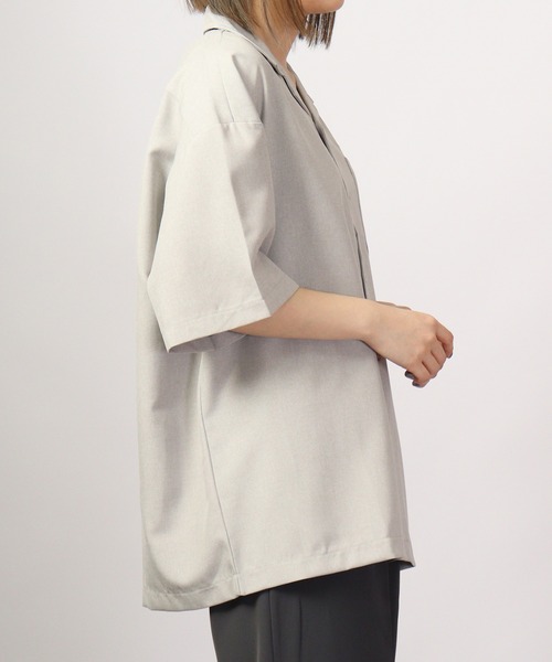 【セール】ルーズシルエット刺繍入り半袖シャツ（シャツ/ブラウス）｜ATELANE（アテレーン）