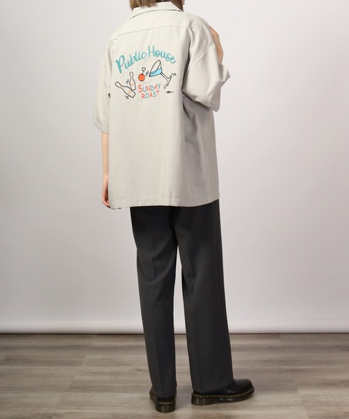 【セール】ルーズシルエット刺繍入り半袖シャツ（シャツ/ブラウス）｜ATELANE（アテレーン）