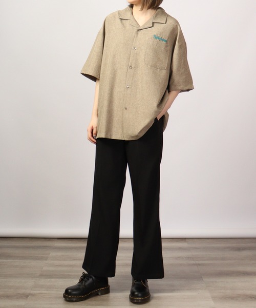 【セール】ルーズシルエット刺繍入り半袖シャツ（シャツ/ブラウス）｜ATELANE（アテレーン）