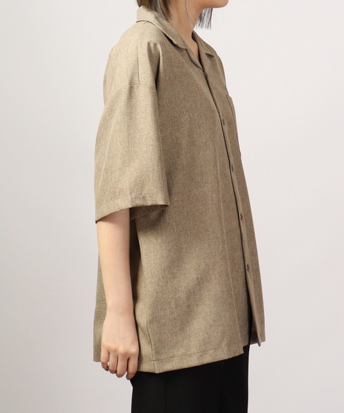 【セール】ルーズシルエット刺繍入り半袖シャツ（シャツ/ブラウス）｜ATELANE（アテレーン）