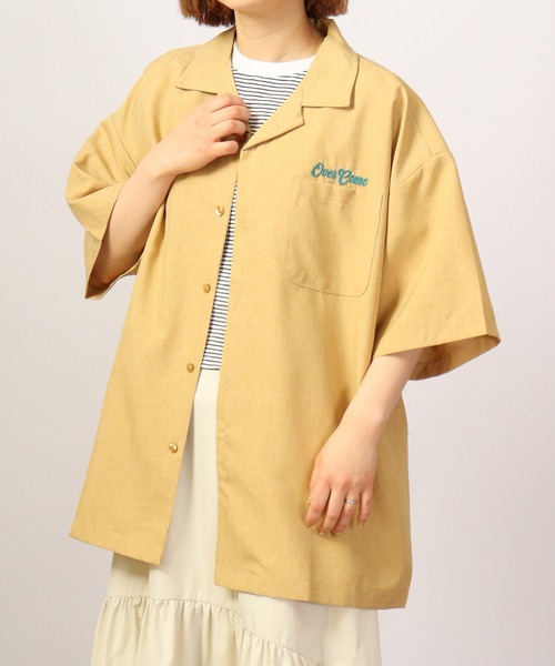 【セール】ルーズシルエット刺繍入り半袖シャツ（シャツ/ブラウス）｜ATELANE（アテレーン）