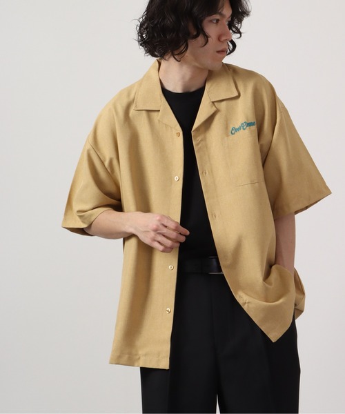 【セール】ルーズシルエット刺繍入り半袖シャツ（シャツ/ブラウス）｜ATELANE（アテレーン）