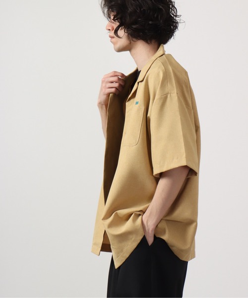 【セール】ルーズシルエット刺繍入り半袖シャツ（シャツ/ブラウス）｜ATELANE（アテレーン）