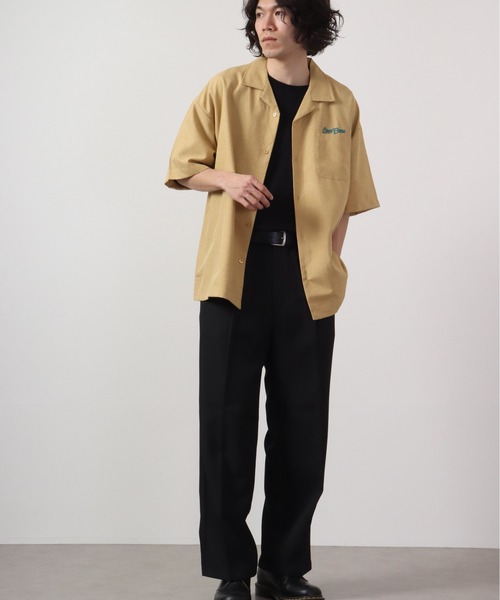 【セール】ルーズシルエット刺繍入り半袖シャツ（シャツ/ブラウス）｜ATELANE（アテレーン）