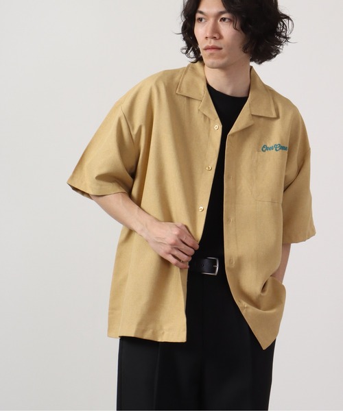 【セール】ルーズシルエット刺繍入り半袖シャツ（シャツ/ブラウス）｜ATELANE（アテレーン）