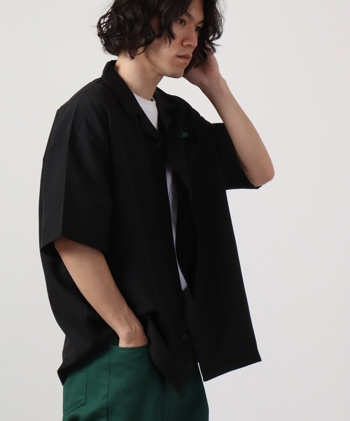 【セール】ルーズシルエット刺繍入り半袖シャツ（シャツ/ブラウス）｜ATELANE（アテレーン）