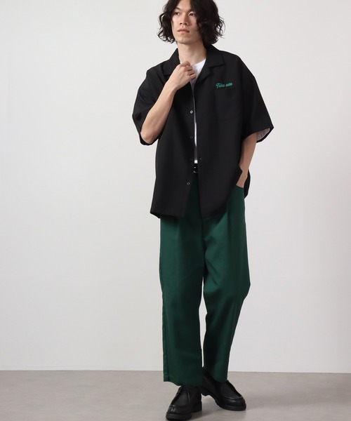 【セール】ルーズシルエット刺繍入り半袖シャツ（シャツ/ブラウス）｜ATELANE（アテレーン）