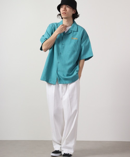 【セール】ルーズシルエット刺繍入り半袖シャツ（シャツ/ブラウス）｜ATELANE（アテレーン）