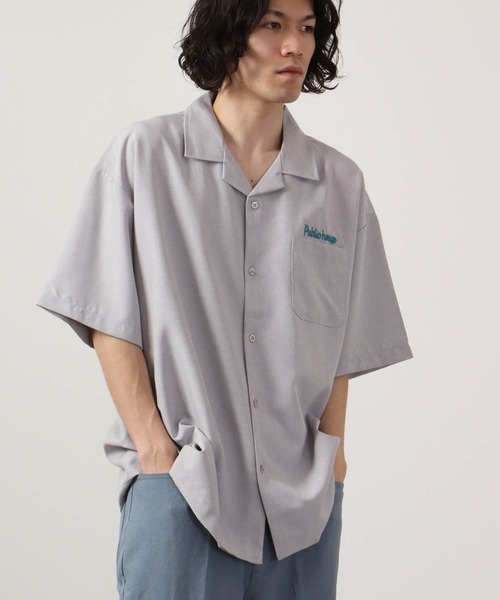 【セール】ルーズシルエット刺繍入り半袖シャツ（シャツ/ブラウス）｜ATELANE（アテレーン）