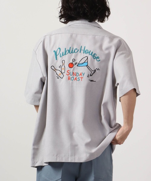 【セール】ルーズシルエット刺繍入り半袖シャツ（シャツ/ブラウス）｜ATELANE（アテレーン）