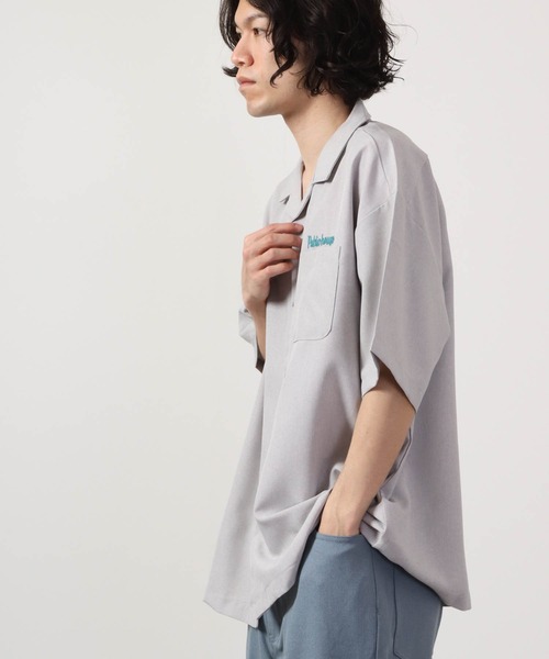 【セール】ルーズシルエット刺繍入り半袖シャツ（シャツ/ブラウス）｜ATELANE（アテレーン）