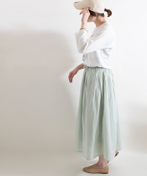 ALL ORDINARIES（オールオーディナリーズ）の「カラーボトムスカート（スカート・レディース・ライトブルー/ライトグレー/パープル・FREE）」の5枚目の写真