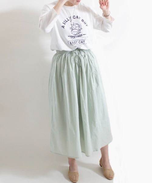 ALL ORDINARIES（オールオーディナリーズ）の「カラーボトムスカート（スカート・レディース・ライトブルー/ライトグレー/パープル・FREE）」の4枚目の写真