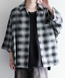 cussil（クシル）の「【cussil クシル】TRストレッチルーズシルエット2wayオープンカラーシャツ（シャツ/ブラウス）」