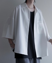 cussil（クシル）の「【cussil/クシル】TRストレッチルーズシルエット2wayオープンカラーシャツ（シャツ/ブラウス）」