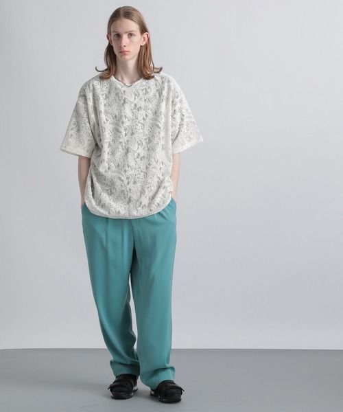 HARE(ハレ)の「レースペイズリーガラカット(HARE)(Tシャツ/カットソー・メンズ・ホワイト/ブラック/ブラウン/ライトインディゴブルー・FREE)」の16枚目の写真