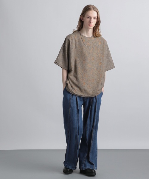HARE(ハレ)の「レースペイズリーガラカット(HARE)(Tシャツ/カットソー・メンズ・ホワイト/ブラック/ブラウン/ライトインディゴブルー・FREE)」の20枚目の写真