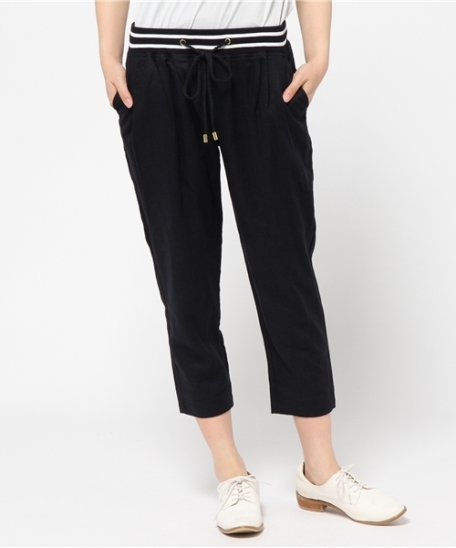 CIAOPANIC TYPY（チャオパニックティピー）の「リネンレーヨンリブパンツ（その他パンツ・レディース・ホワイト/ブラック/ネイビー・LARGE/MEDIUM/SMALL）」の3枚目の写真