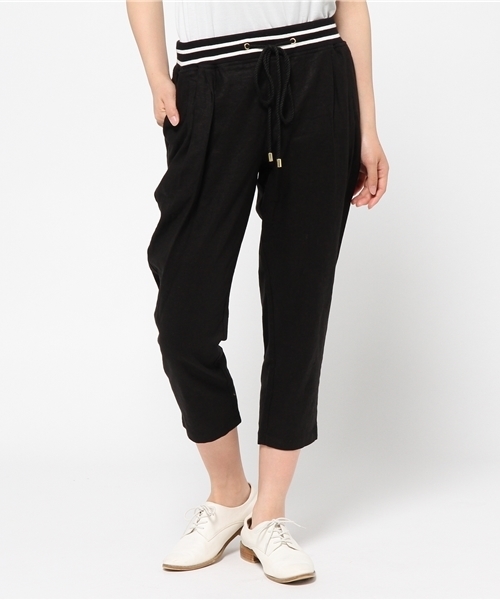 CIAOPANIC TYPY（チャオパニックティピー）の「リネンレーヨンリブパンツ（その他パンツ・レディース・ホワイト/ブラック/ネイビー・LARGE/MEDIUM/SMALL）」の2枚目の写真
