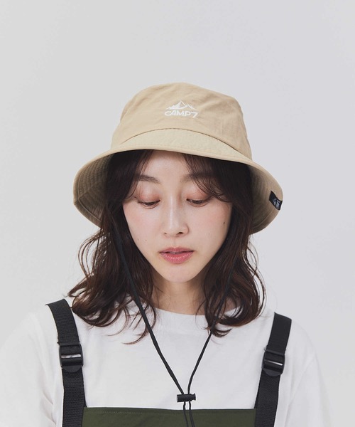 CAMP7（キャンプセブン）の「【CAMP7】ＣＯＯＬＭＡＸナイロンハット / 吸水速乾（ハット・レディース・ブラック/ベージュ/オフホワイト・フリー）」の5枚目の写真