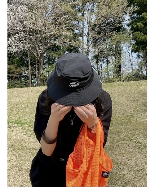 CAMP7（キャンプセブン）の「【CAMP7】ＣＯＯＬＭＡＸナイロンハット / 吸水速乾（ハット・レディース・ブラック/ベージュ/オフホワイト・フリー）」の12枚目の写真