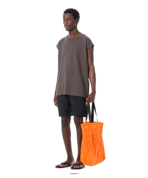 DAILY STANDARD by SANDINISTA(デイリースタンダードバイサンディニスタ)の「Quilted Tote Bag / キルティングトートバッグ(トートバッグ・メンズ・ネイビー/ブラック/オレンジ/オリーブ・FREE)」の20枚目の写真