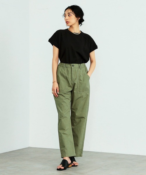 Alpha Industries（アルファインダストリーズ）の「【直営店限定】綿麻 イージーベイカーパンツ（その他パンツ・レディース・ブラック/オリーブ/アイボリー・SMALL/MEDIUM）」の7枚目の写真
