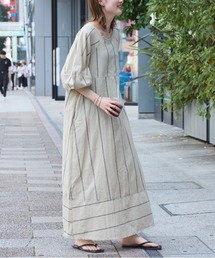 CIAOPANIC TYPY | 【india】配色ステッチボリュームスリーブワンピ(ワンピース)