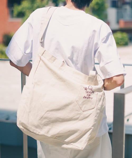 THRASHER（スラッシャー）の「CANVAS Tote Shoulder Bag L/スラッシャーキャンバストートバッグ（トートバッグ・メンズ・ホワイト/ブラック/グレー/ベージュ/ホワイト系その他/ブラック系その他/ホワイト系その他2/ブラック系その他2・FREE）」の13枚目の写真