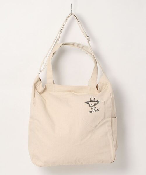THRASHER（スラッシャー）の「CANVAS Tote Shoulder Bag L/スラッシャーキャンバストートバッグ（トートバッグ・メンズ・ホワイト/ブラック/グレー/ベージュ/ホワイト系その他/ブラック系その他/ホワイト系その他2/ブラック系その他2・FREE）」の20枚目の写真