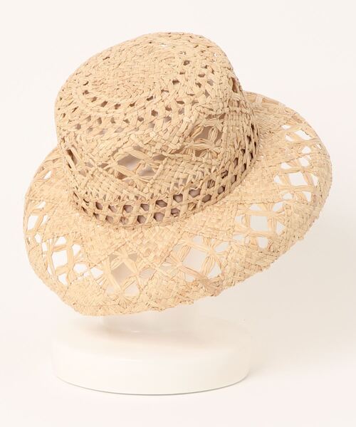 polcadot（ポルカドット）の「BOHEMIAN BUCKET/ラフィア ボヘミアン カサブランカハット（ハット・レディース・ナチュラル/ブラウン/ブラック・FREE）」の4枚目の写真