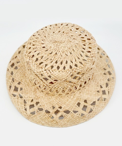 polcadot（ポルカドット）の「BOHEMIAN BUCKET/ラフィア ボヘミアン カサブランカハット（ハット・レディース・ナチュラル/ブラウン/ブラック・FREE）」の8枚目の写真