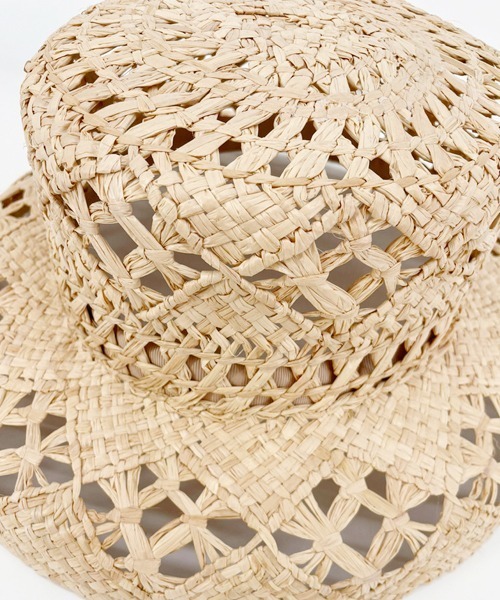 polcadot（ポルカドット）の「BOHEMIAN BUCKET/ラフィア ボヘミアン カサブランカハット（ハット・レディース・ナチュラル/ブラウン/ブラック・FREE）」の9枚目の写真
