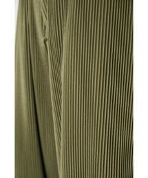 エンフォルド　プリーツパンツ　36 美品 ENFOLD Shiny Taffeta プリーツ パンツ 36 オリーブ