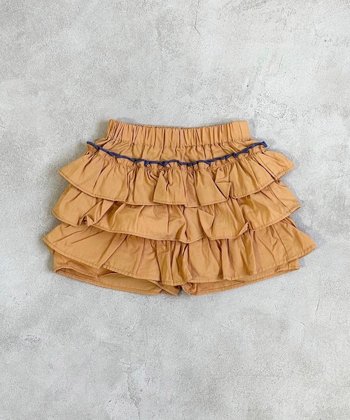 CALMIA(カルミア)の「フリルキュロットパンツ(80~130cm)(その他パンツ・キッズ・オレンジ/チャコール・80/90/95/100/110/120/130)」の1枚目の写真