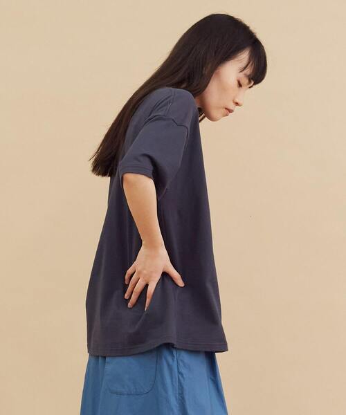 FRAPBOIS(フラボア)の「メルティーT(Tシャツ/カットソー・レディース・チャコールグレー/ホワイト/グリーン・1/2)」の18枚目の写真