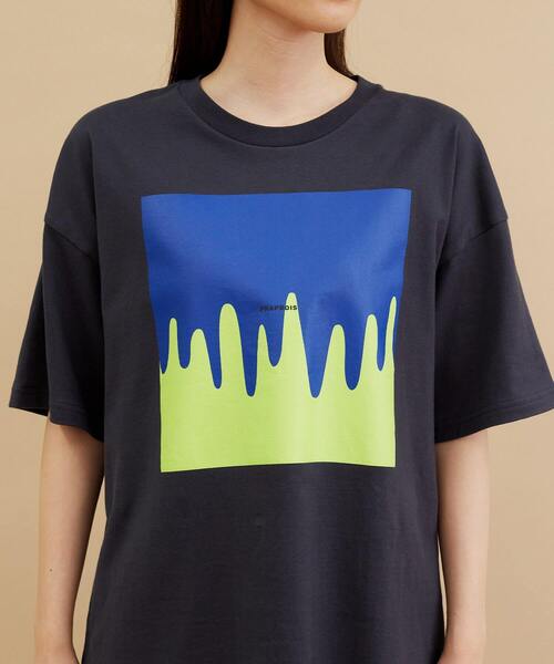 FRAPBOIS(フラボア)の「メルティーT(Tシャツ/カットソー・レディース・チャコールグレー/ホワイト/グリーン・1/2)」の15枚目の写真