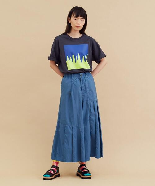 FRAPBOIS(フラボア)の「メルティーT(Tシャツ/カットソー・レディース・チャコールグレー/ホワイト/グリーン・1/2)」の11枚目の写真