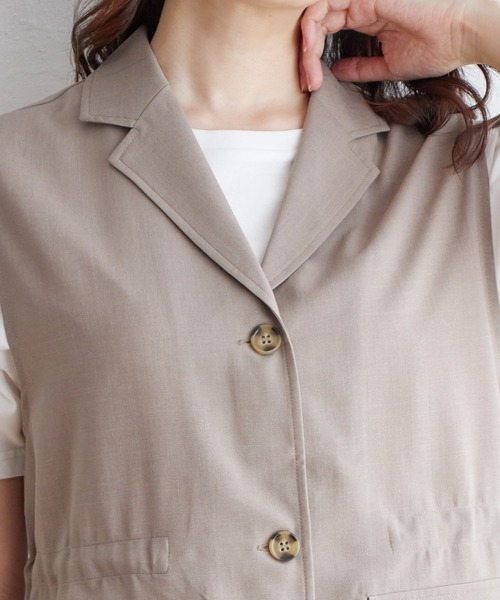 ikka(イッカ)の「さらっとウエストドロストジレ(ベスト・レディース・ブラック/ブラウン系その他・M/L)」の12枚目の写真