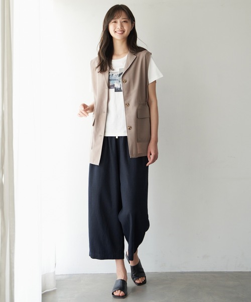 ikka(イッカ)の「さらっとウエストドロストジレ(ベスト・レディース・ブラック/ブラウン系その他・M/L)」の15枚目の写真