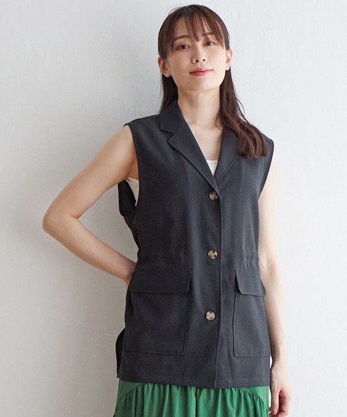 ikka(イッカ)の「さらっとウエストドロストジレ(ベスト・レディース・ブラック/ブラウン系その他・M/L)」の19枚目の写真