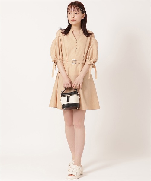 まま－る◆新品 アルジ－◆接触冷感 肩あきりぼんワンピース 130 まま－る様専用◇新品 アルジ－◇接触冷感 肩あきりぼんワンピース 130