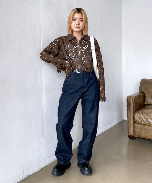 PAGEBOY(ページボーイ)の「レースエリツキカーディガン(カーディガン/ボレロ・レディース・ブラウン/オフホワイト/ブラック・FREE)」の18枚目の写真