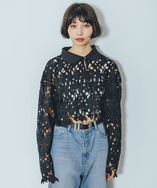PAGEBOY(ページボーイ)の「レースエリツキカーディガン(カーディガン/ボレロ・レディース・ブラウン/オフホワイト/ブラック・FREE)」の21枚目の写真