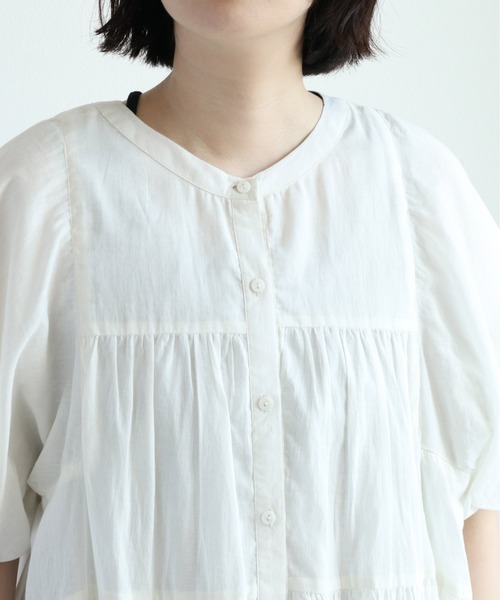 cepo（セポ）の「バンドカラー ティアードブラウス　２WAY（シャツ/ブラウス・レディース・イエロー/ブラック/オフホワイト・M）」の21枚目の写真