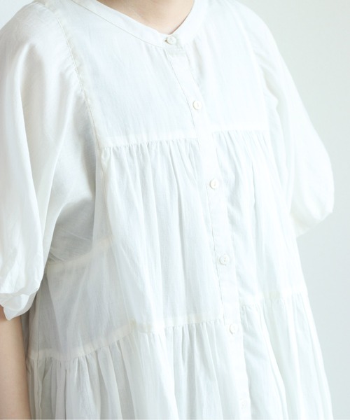 cepo（セポ）の「バンドカラー ティアードブラウス　２WAY（シャツ/ブラウス・レディース・イエロー/ブラック/オフホワイト・M）」の12枚目の写真